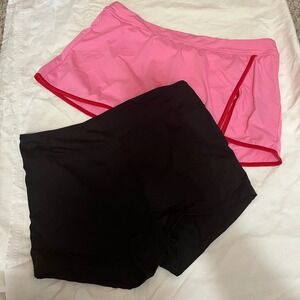 Lot of 2 Shade Shore Wild Fable Bikini Bottoms Boy Cut & Skirt Black Pink Med